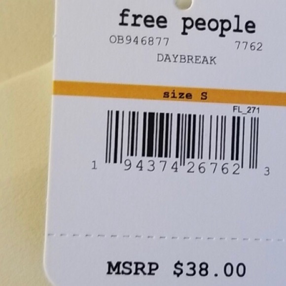 FREE PEOPLE Nina Bandeau Bralette Yellow OB946877 - Picture 4 of 7